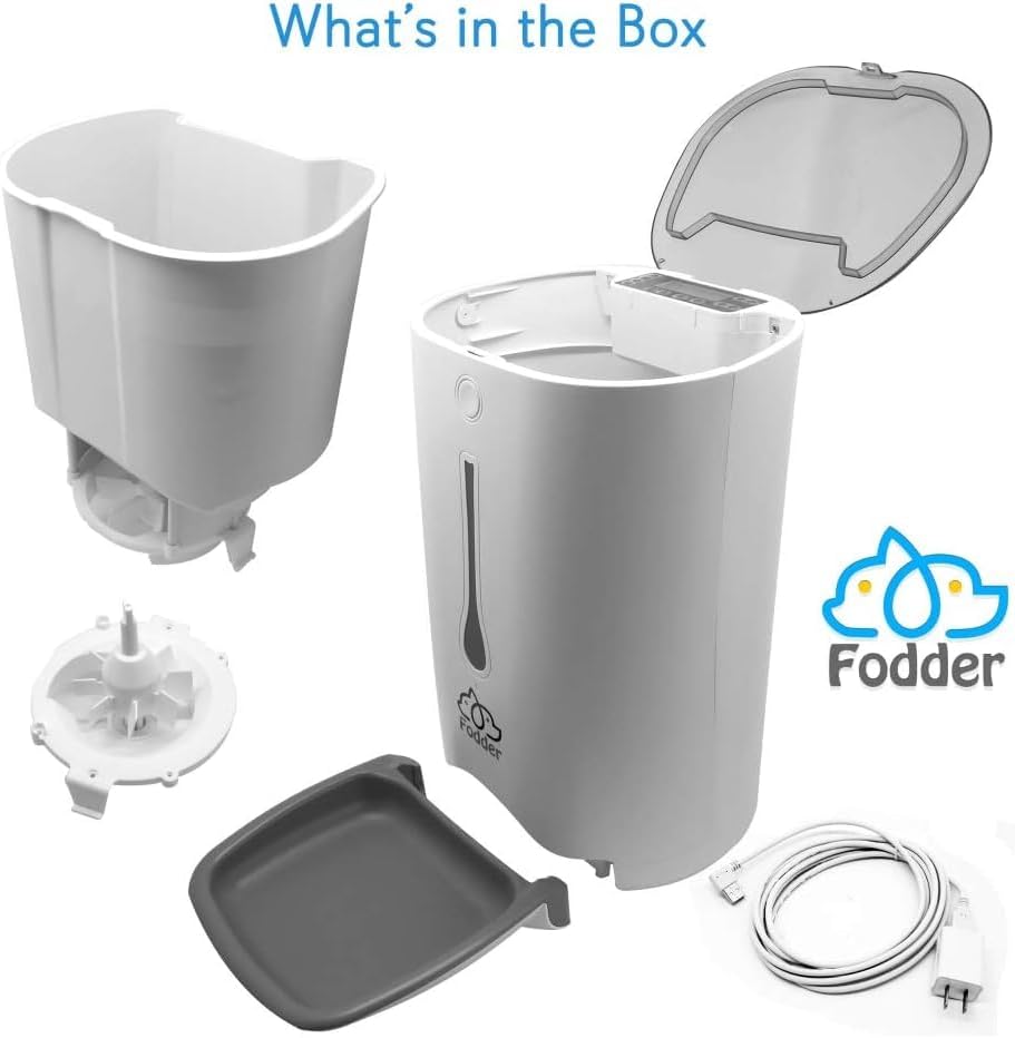 7L Smart Automatic Pet Feeder - Electronic Digital Dry Food Storage Meal Dispenser W/Built-In Microphone, Voice Recorder, Optional Battery, Timer Programmable to Feed Cat and Dog -  SLAPF30