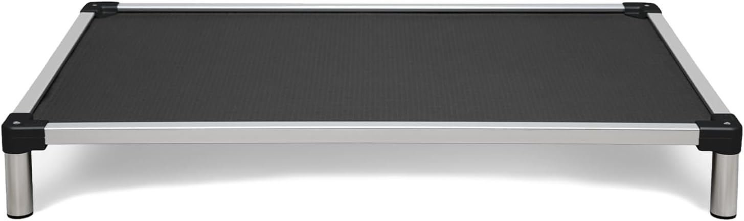 Chew Proof Elevated Cooling Dog Bed - Made for Aggressive Chewers, Virtually Indestructible, Ripstop Fabric with No Padding, Pre-Assembled - Small, Seasonal (Old) Black