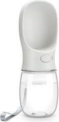 Dog Water Bottle, Leak Proof Portable Pet Water Bottles for Dogs, Puppy Water Dispenser with Drinking Feeder for Travel (Milk White 12Oz)