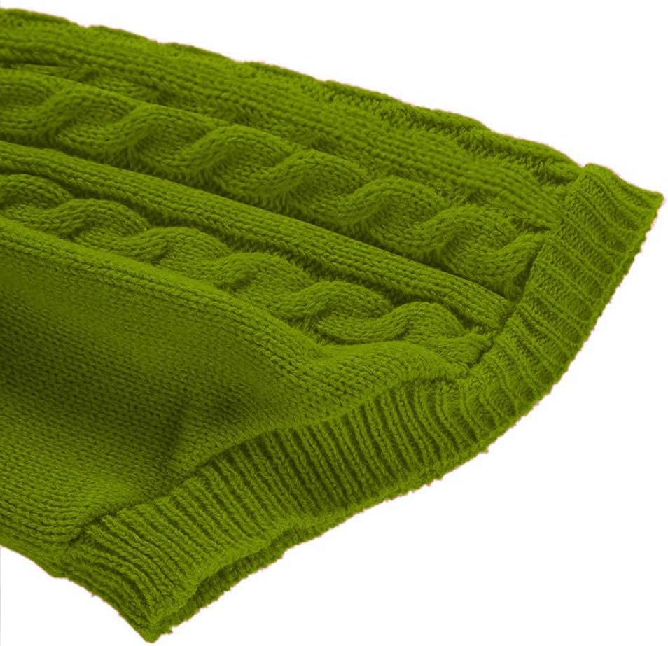 Small Dog Sweaters Knitted Pet Cat Warm Dog Sweatshirt Winter Clothes Kitten Puppy Sweater (X-Small,Light Green)