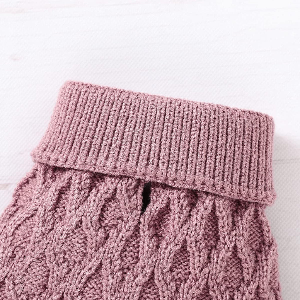 Knitted Braid Turtleneck Sweater Knitwear Warm Outerwear for Dogs & Cats