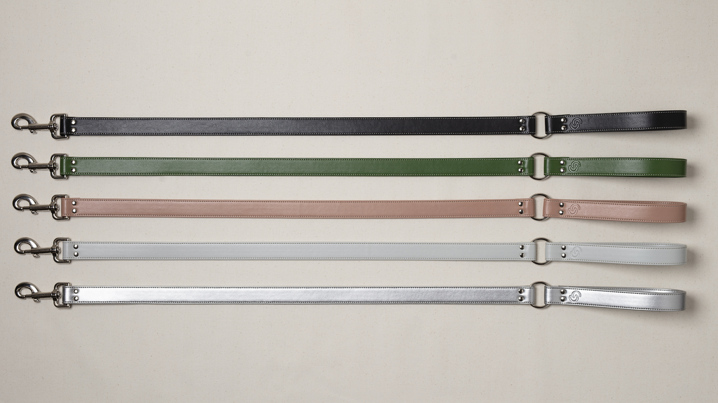 Black apple leather lead
